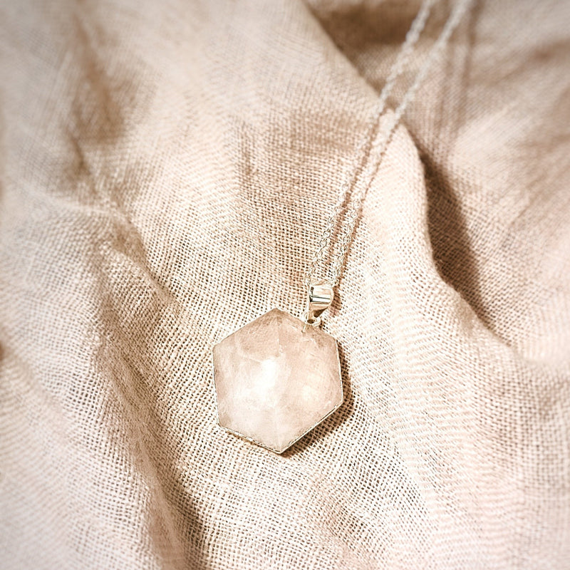 ROSE QUARTZ POINT PENDANT // UNCONDITIONAL LOVE