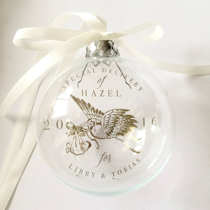 Special Stork Delivery Baby's First Bauble